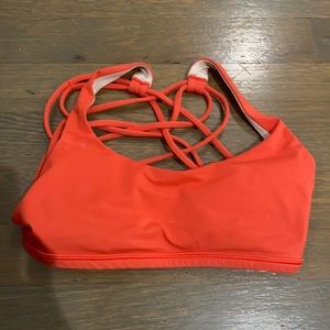 Orange lulu sports bra